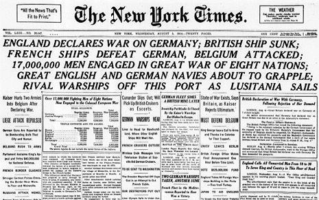 pierwsza wojna swiatowa